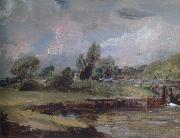 John Constable Flatford Lock 1810-12 oil on canvas